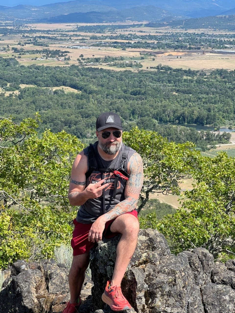 Jason Claybrook trail running in Oregon