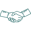 icon of shaking hands, belong to the LLC Formation service