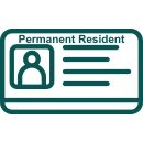 icon of a permanent resident card, belong to the green card application service