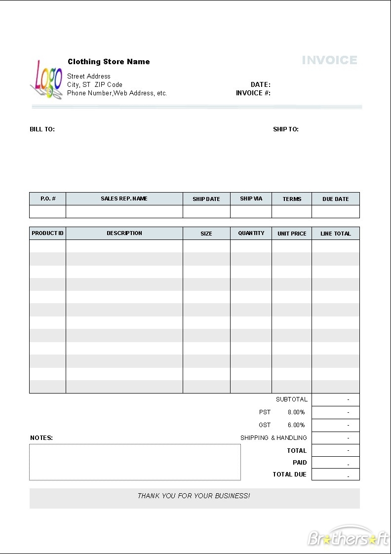 quickbooks invoice templates free invoice template ideas