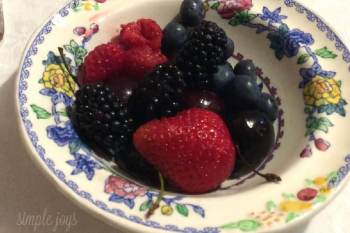 berries in colorful dish