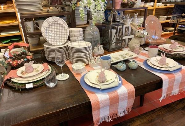 Easter table display at Pier 1