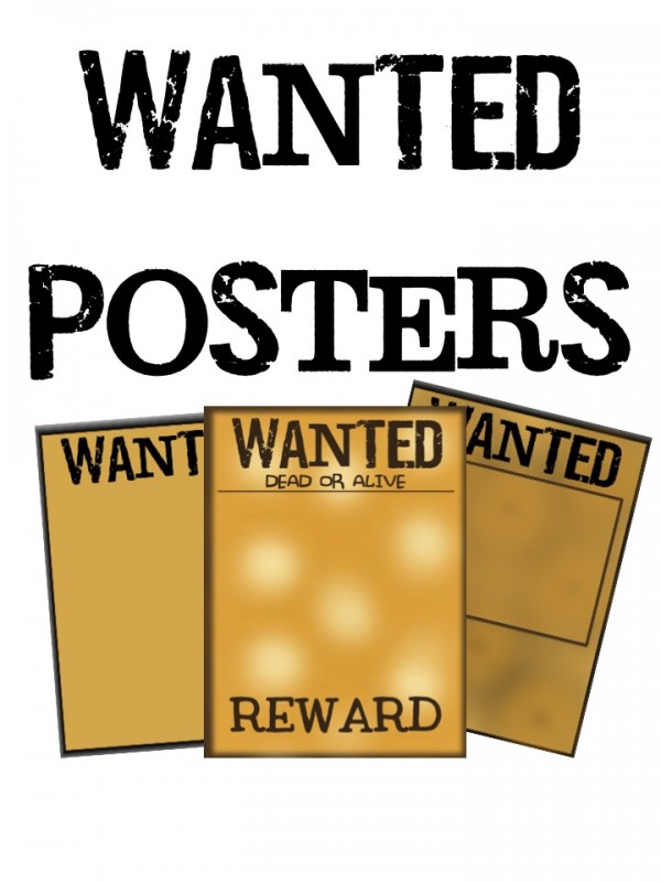 Wanted Posters Simple Living Creative Learning