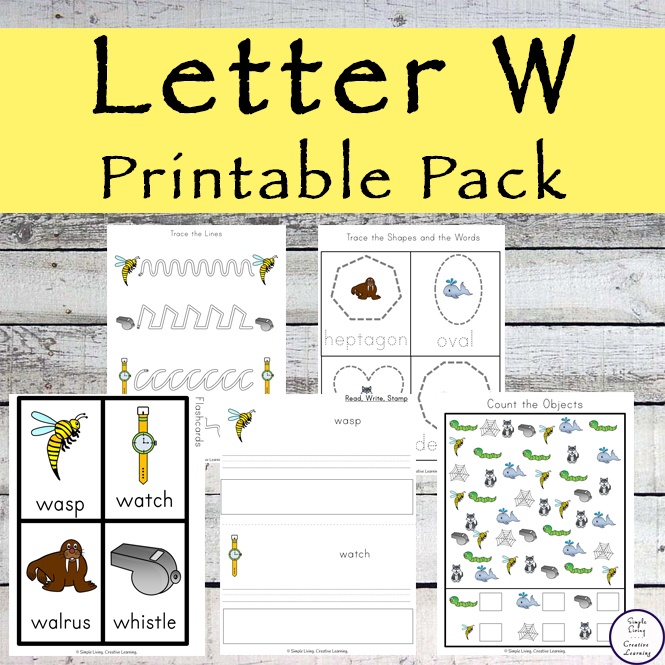 American lung association's lung force unites women and their loved ones across the country to stand together for lung health and against lung cancer. Letter Of The Week Letter W Printable Pack Simple Living Creative Learning