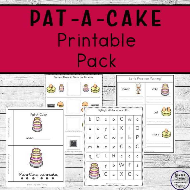 The rhymes and finger plays can either be used for children or students who want to become kindergarten teachers/ nursery nurses. Pat A Cake Printable Pack Simple Living Creative Learning