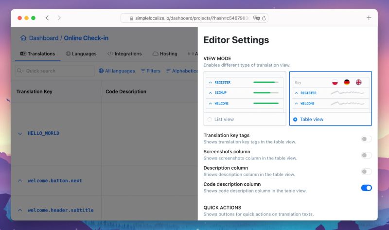 Settings Simplelocalize - Minimal Design Collection - Retina Quality