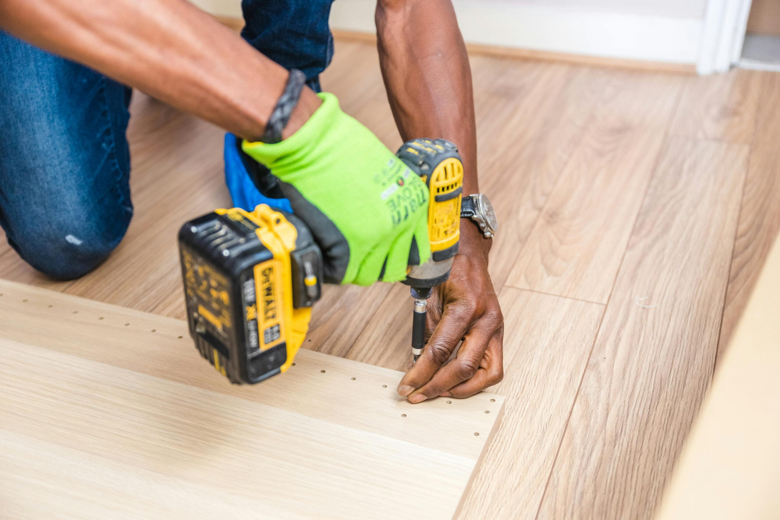 annual render maintenance checklist technician securing render profile with drill