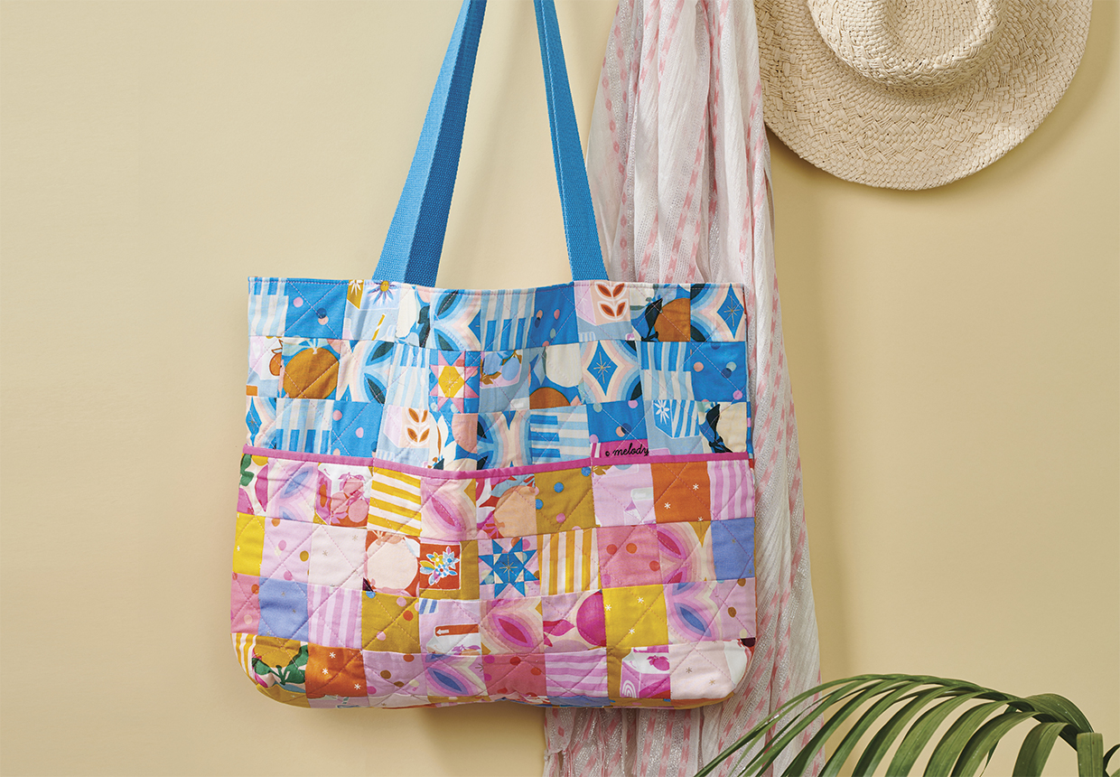 How to make a quilted bag – pixel perfect patchwork bag pattern