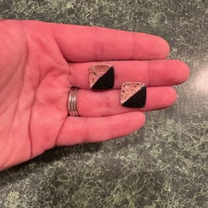 Rose Gold & Black Stud