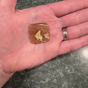 Iridescent Cover Plate with Gold Foil