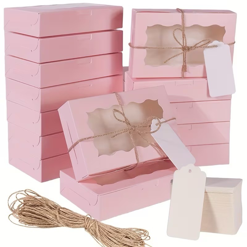 Pink Window Cookie Boxes