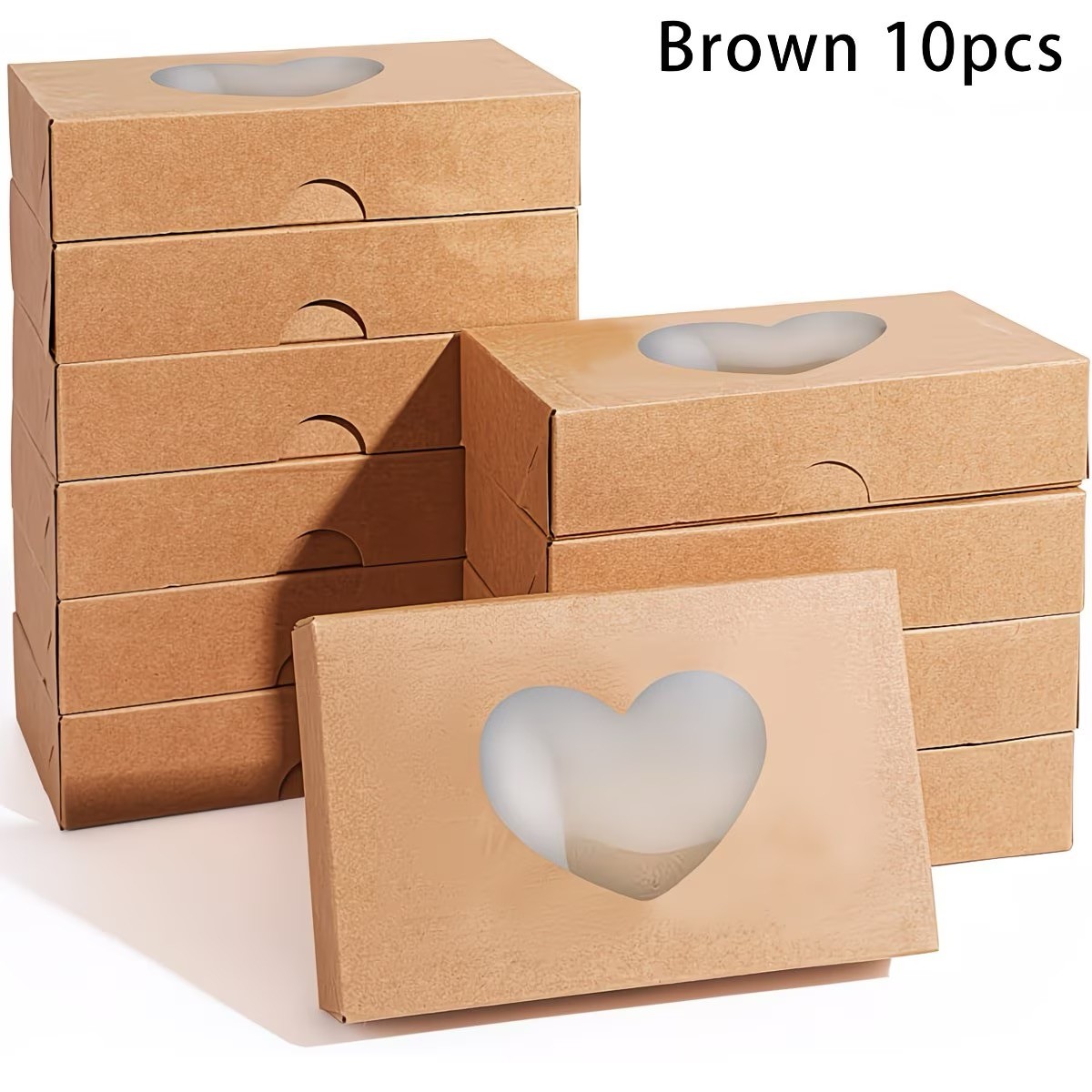 Heart-Window Kraft Bakery Boxes