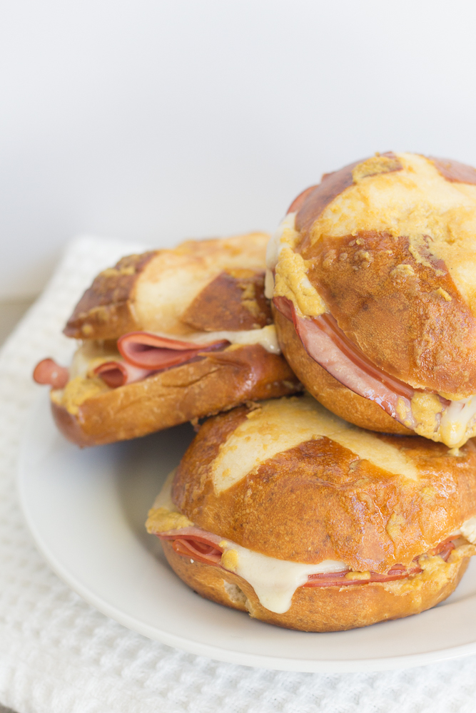 20 Minute Baked Ham Cheese Pretzel Sandwiches Simply J K
