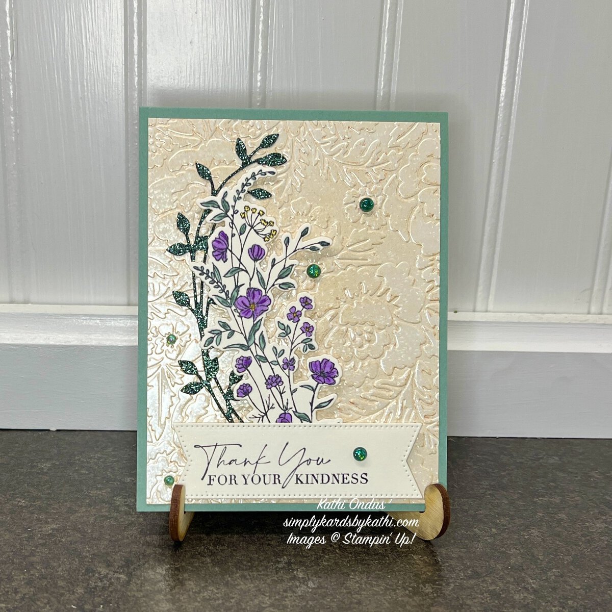 Faux Porcelain Thank You Card