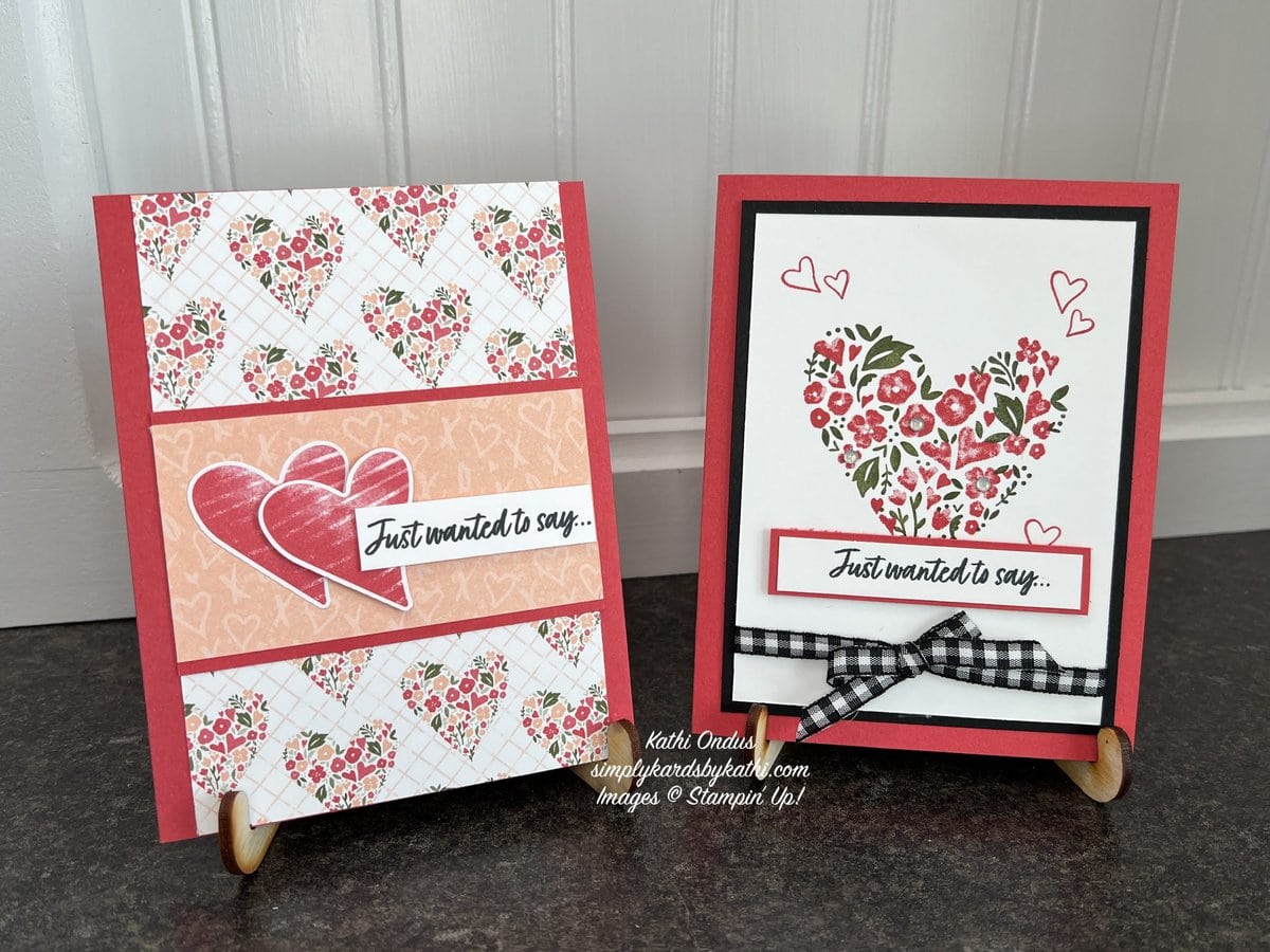 Valentine’s Day Cards Using Country Bouquet