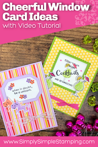 How to Make a Cheerful Window Card with Die Cut Shapes