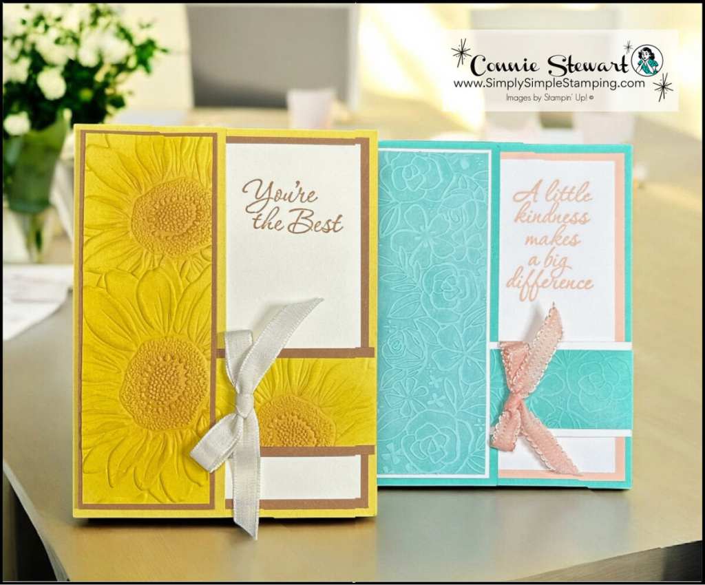 Embossed cards are not only easy to make but give a sophisticated texture
