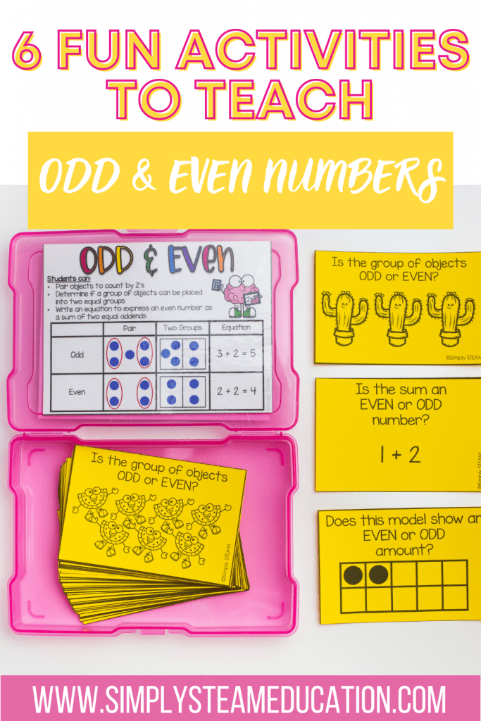 6 activities for teaching odd and even numbers that s not a worksheet plus an anchor chart idea simply steam education