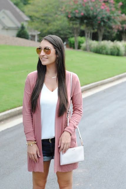 Rose colored Cardigan - Simply Style 
