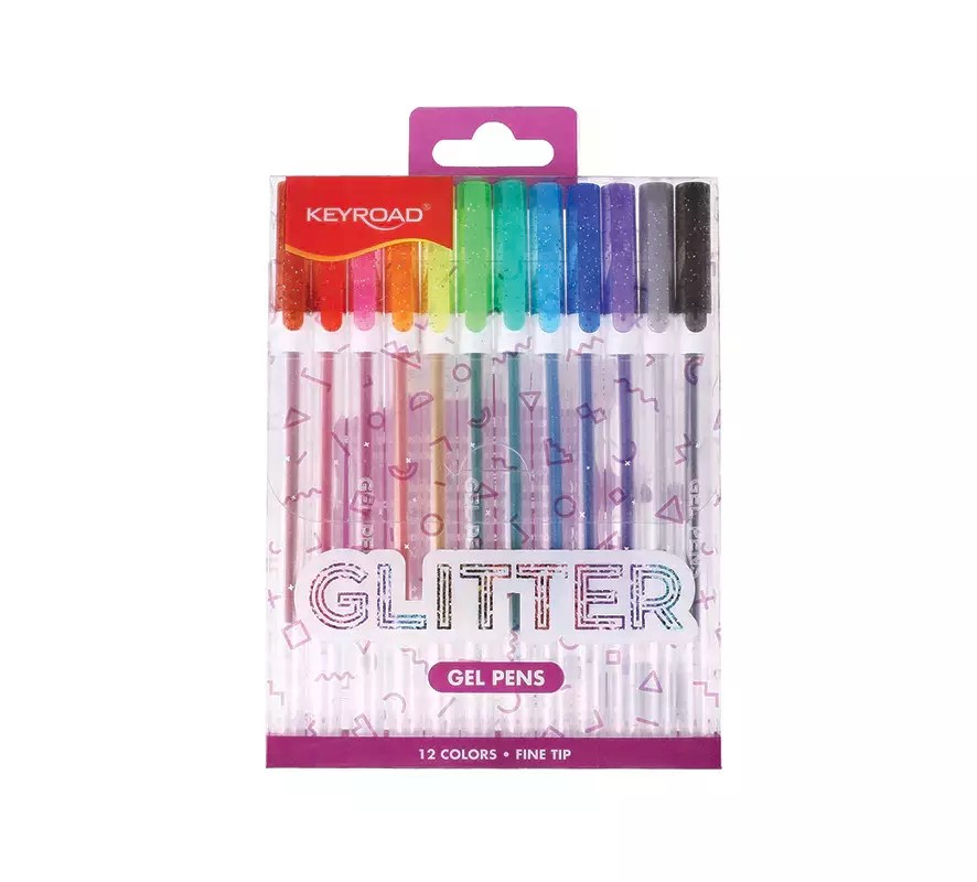 BOLIGRAFOS DE GEL GLITTER 1.0MM X12 748151