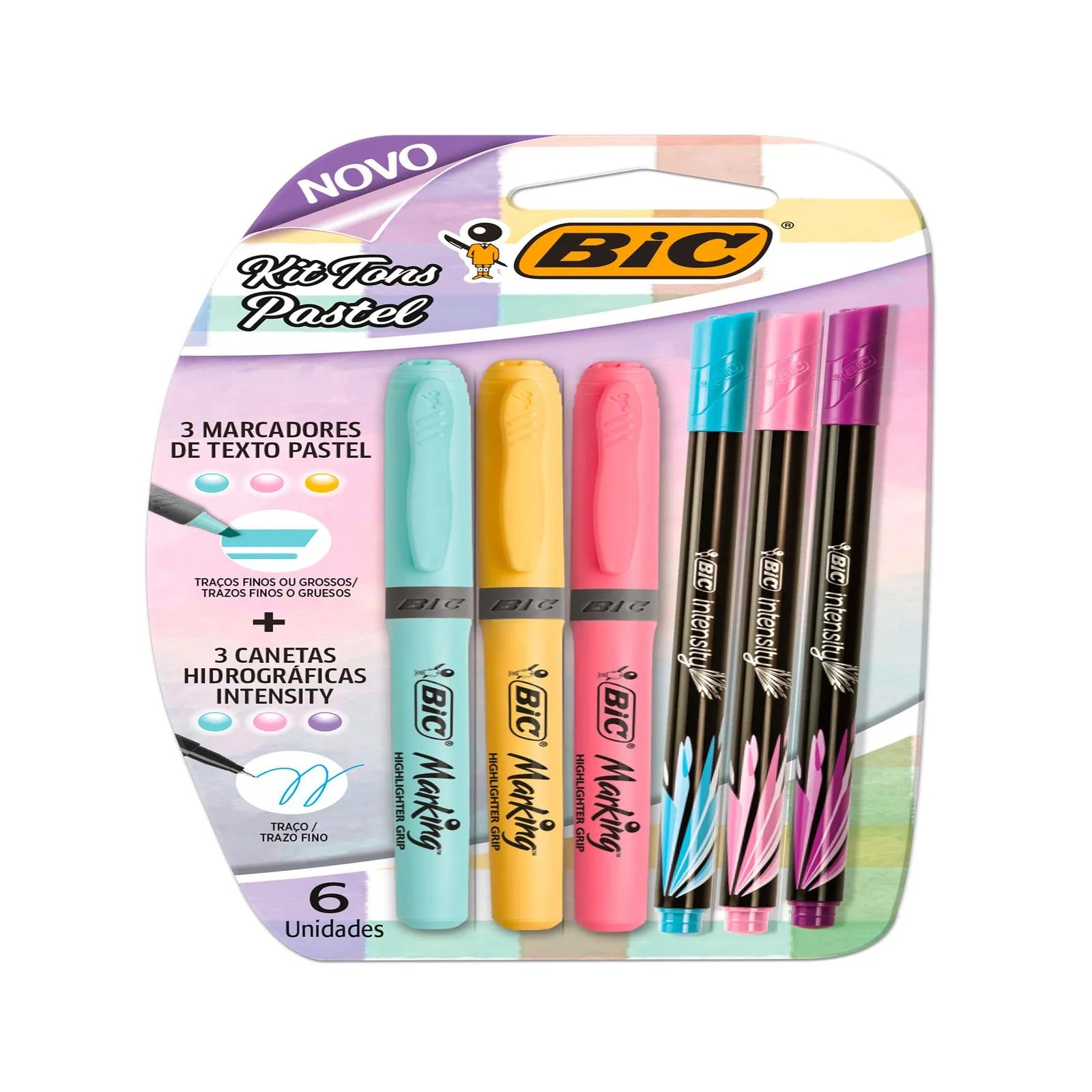 KIT BIC MICR+RESAL PASTEL X6 507013