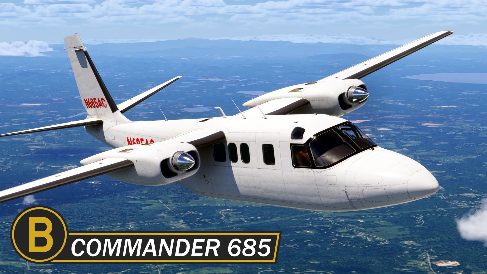 A flight simulation scene: Microsoft Flight Simulator Commanders