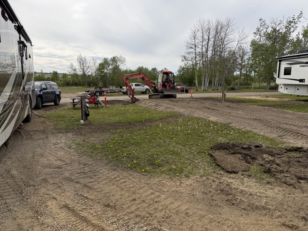 Working on the neighboring site Working on the neighboring site
