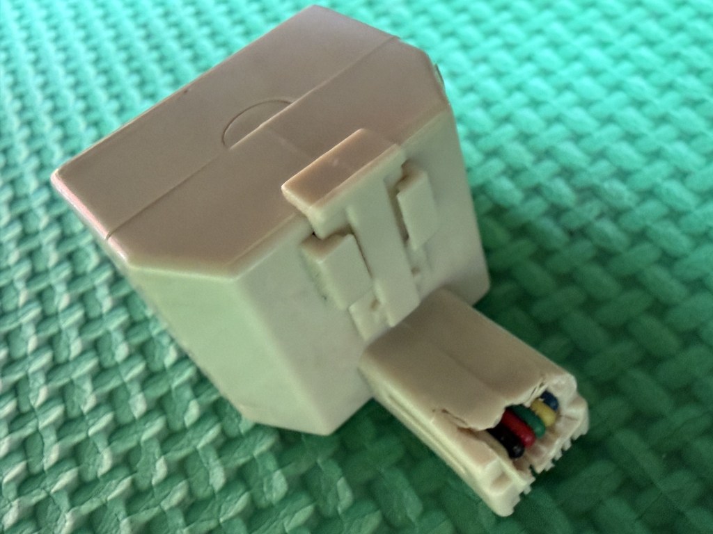 Old phone line splitter Old phone line splitter