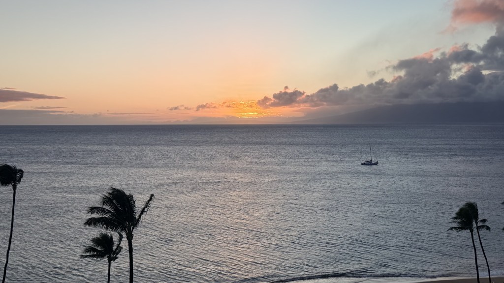 Sunset from our lanai