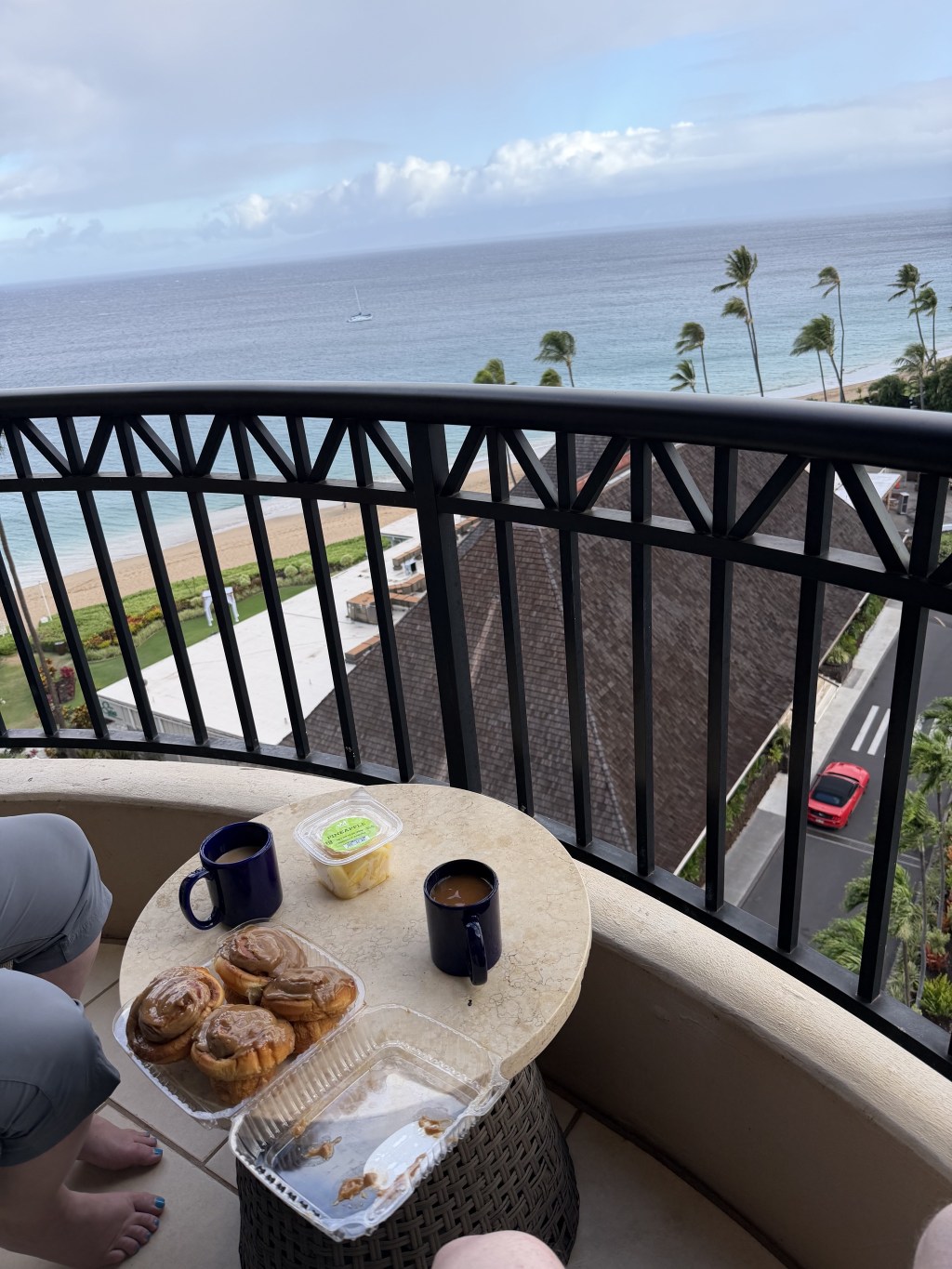 Breakfast on our lanai Breakfast on our lanai