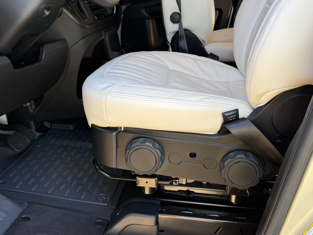 Driver chair with manual adjustments