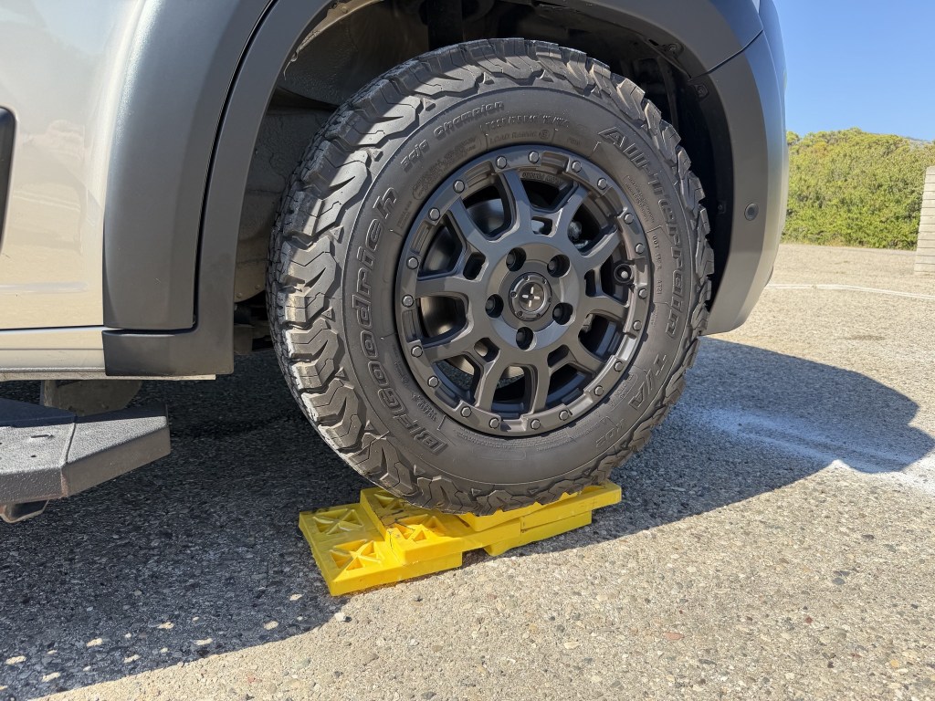 BF Goodrich All-Terrain KO3 tires and leveling blocks BF Goodrich All-Terrain KO3 tires and leveling blocks