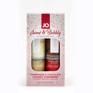 JO SWEET AND BUBBLY CHAMPAGNE 60ML AND CHOCOLATE 60ML LUBRICANT PLEASURE KIT