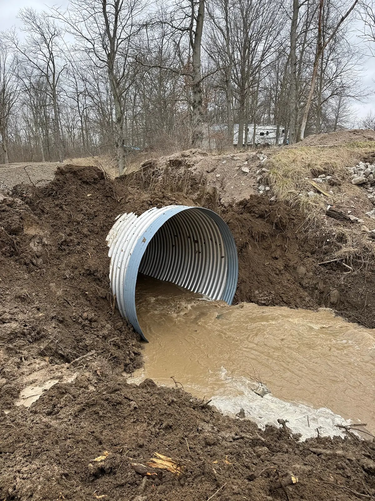 Large Pipe Drive installation, Sines Excavating Defiance Ohio