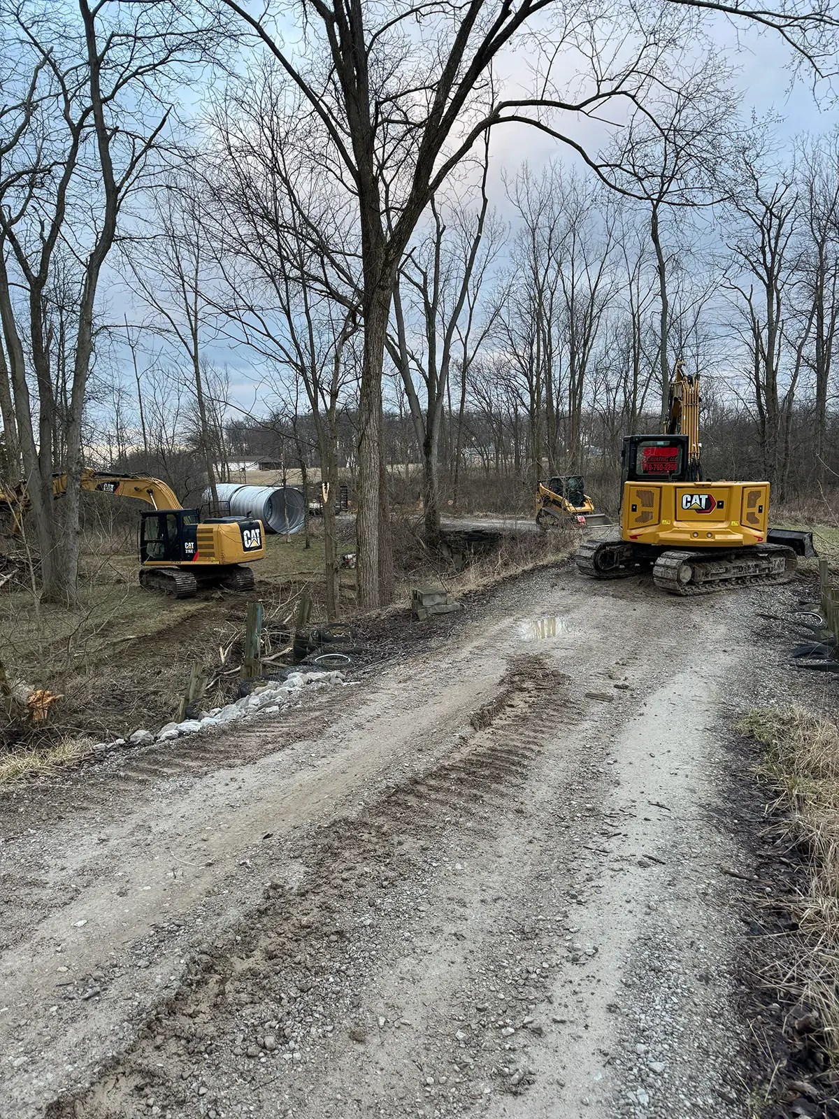 Gravel Drive, site work, Sines Excavating