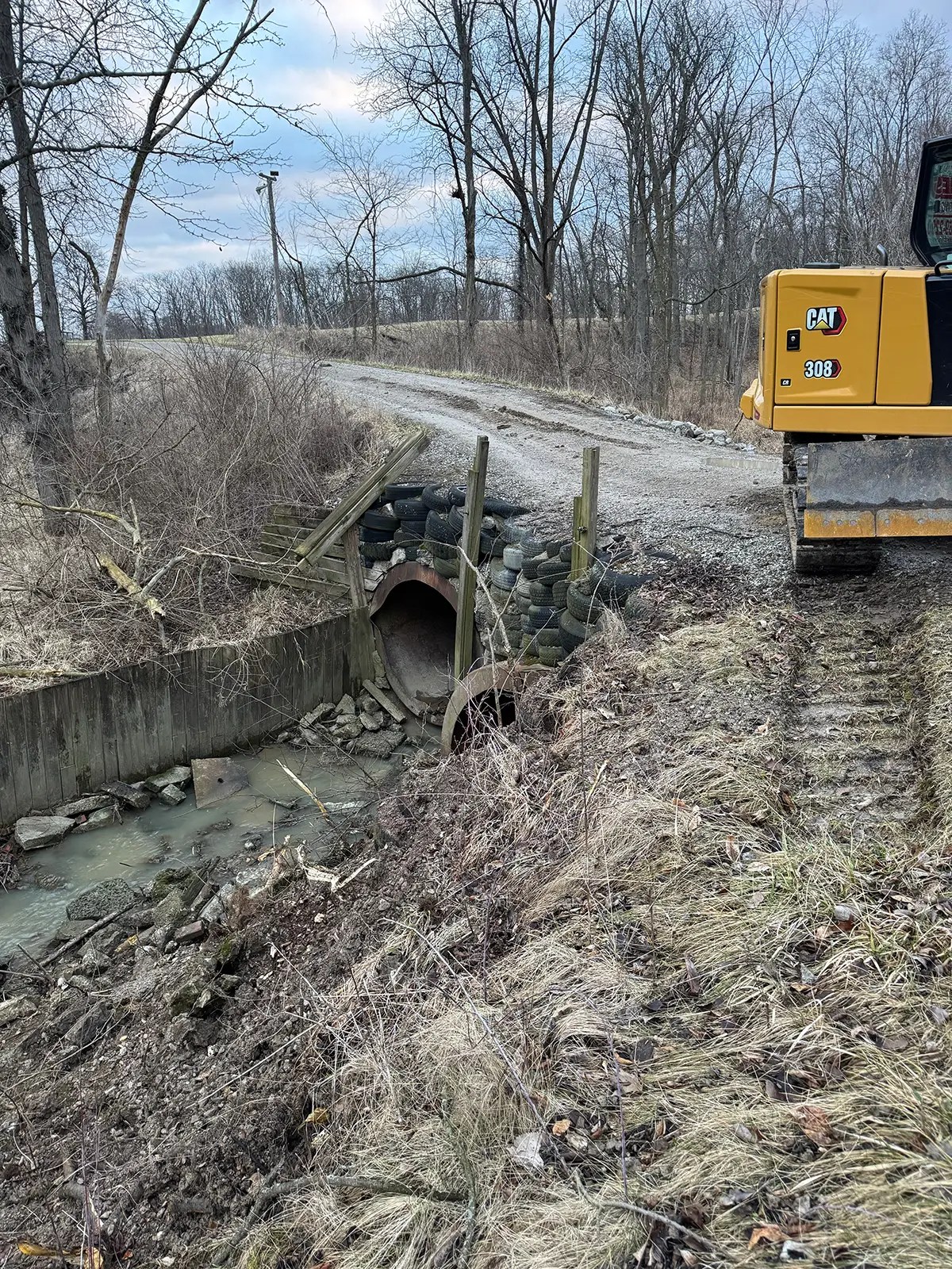 Large Pipe Drive installation, Sines Excavating Defiance Ohio