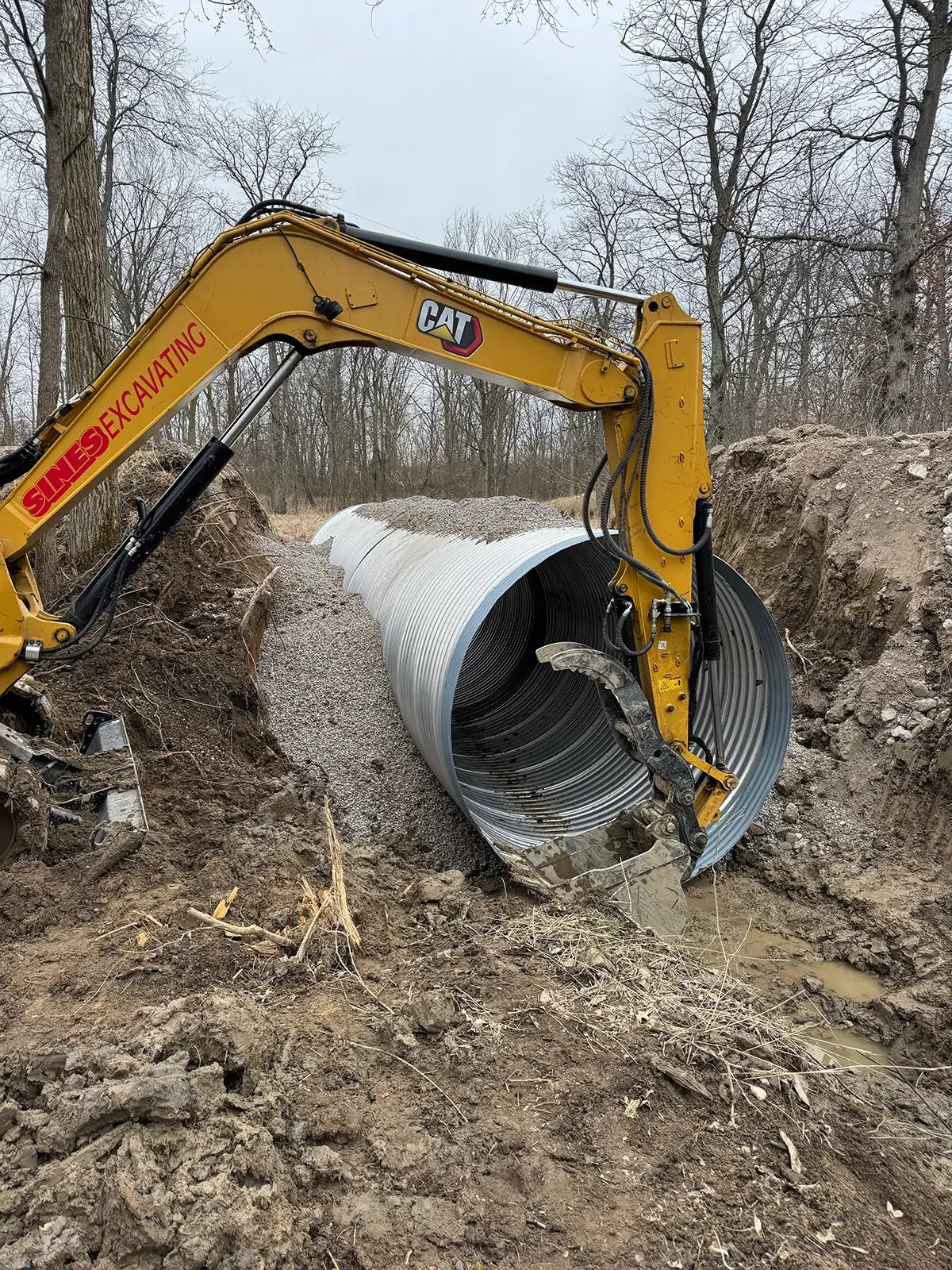 Large Pipe Drive installation, Sines Excavating Defiance Ohio