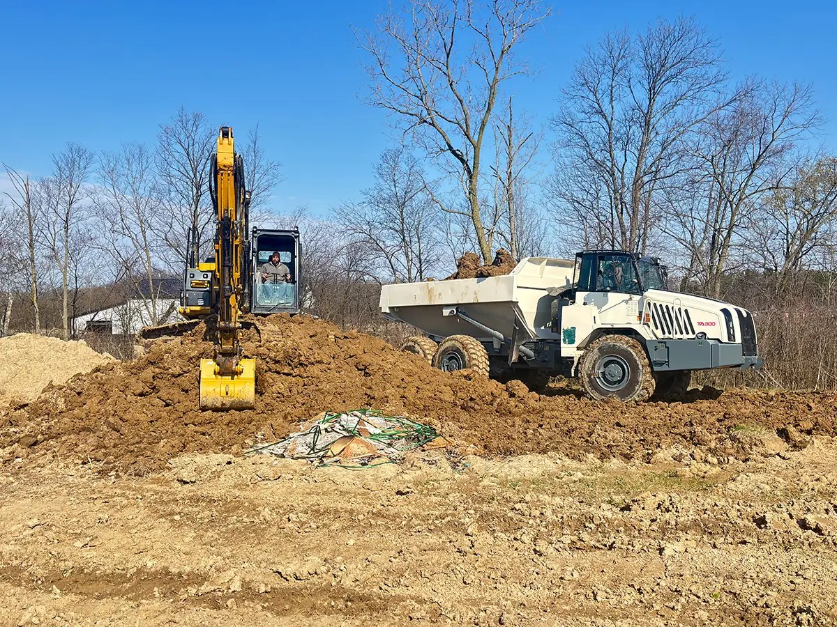 Site work, site prep, new construction, Sines Excavating