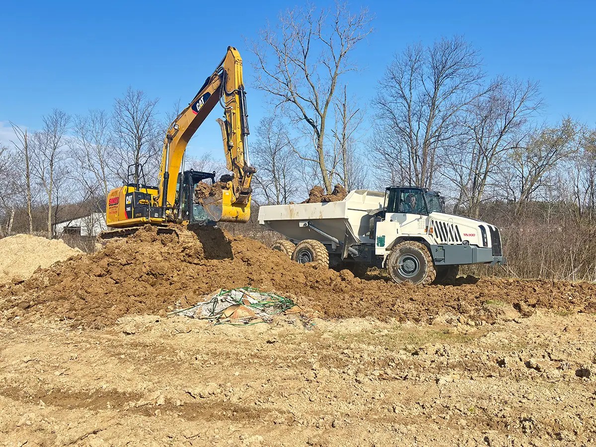 Site work, site prep, new construction, Sines Excavating