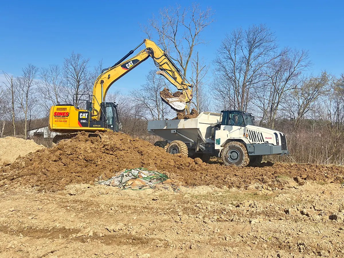 Site work, new construction, Sines Excavating Defiance Ohio