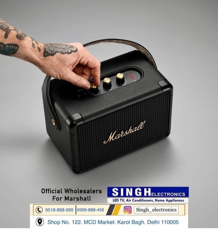 Marshall Kilburn II Black & Brass – Powerful Portable Audio