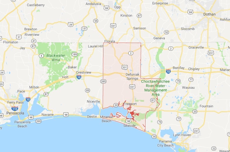 Walton County Map Walton County FL 
