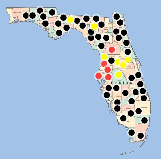 Sinkhole Maps Information And News Interactive Sinkhole Maps Florida Sinkhole Map 