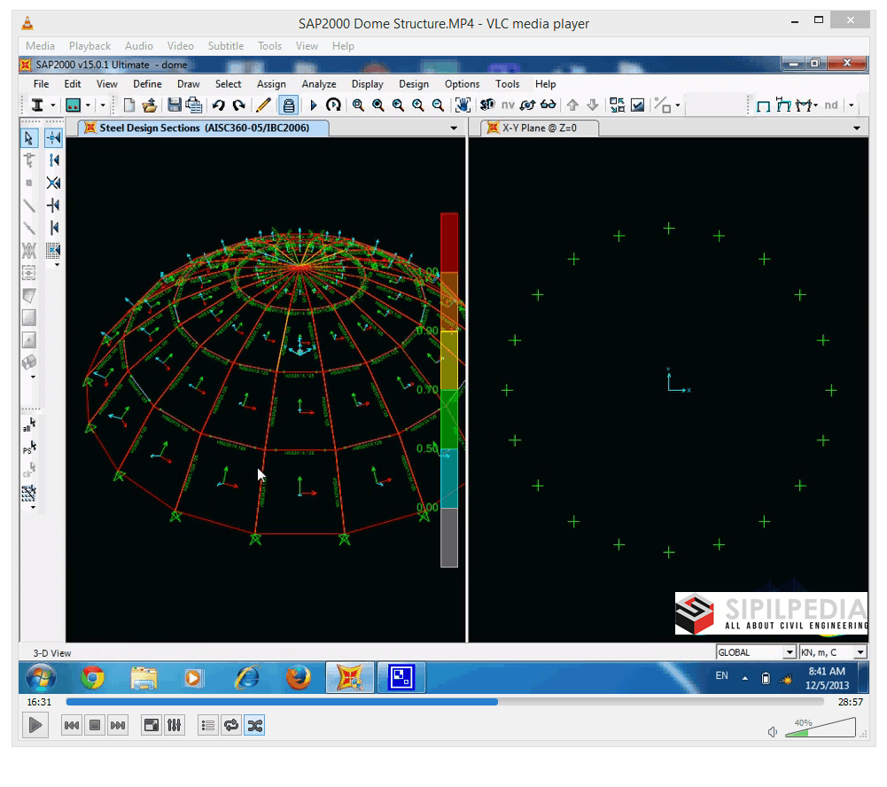 Analysis Dome Structure In Sap2000 Sipilpedia