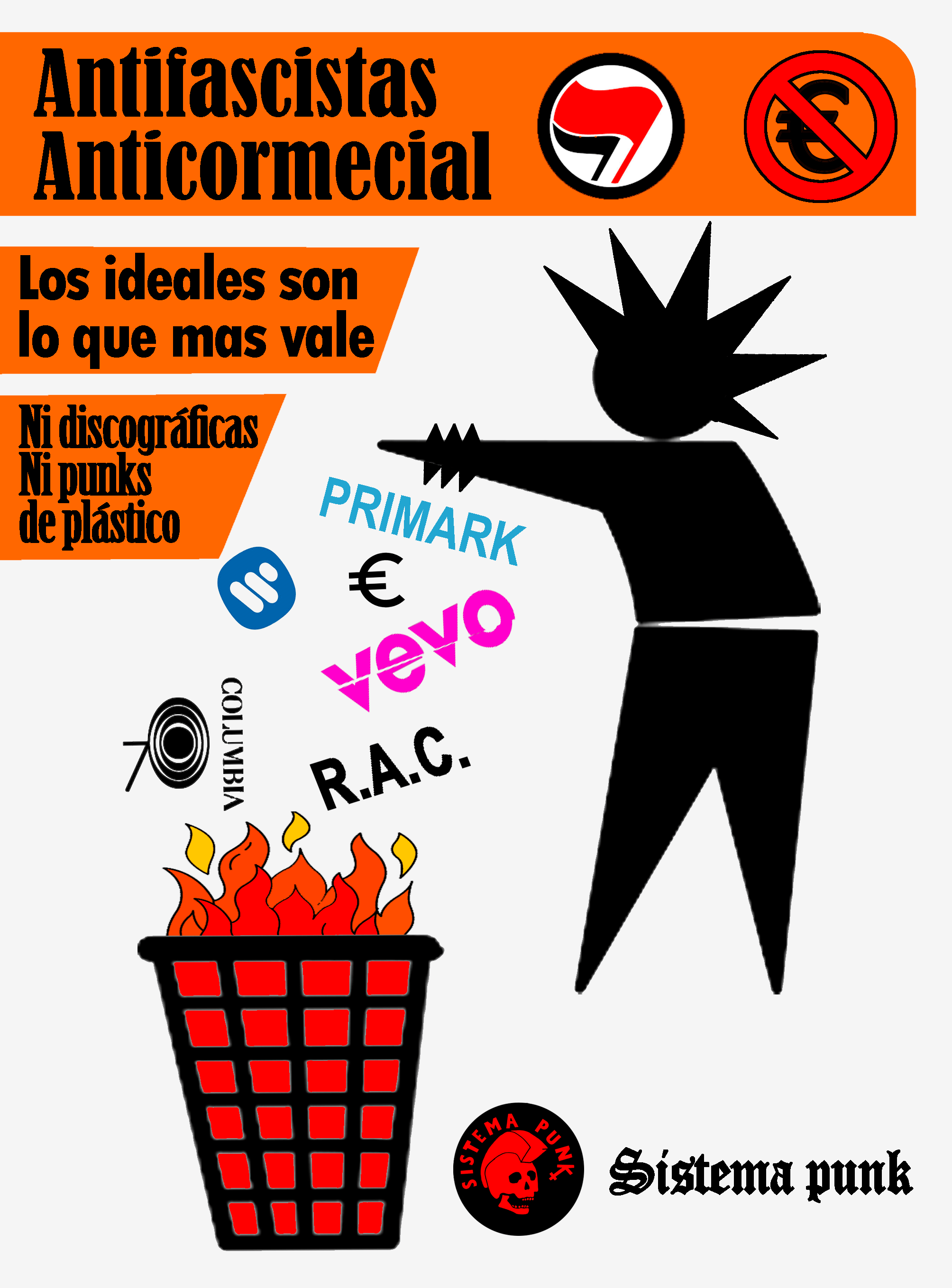 Cartel contra la musica comercial