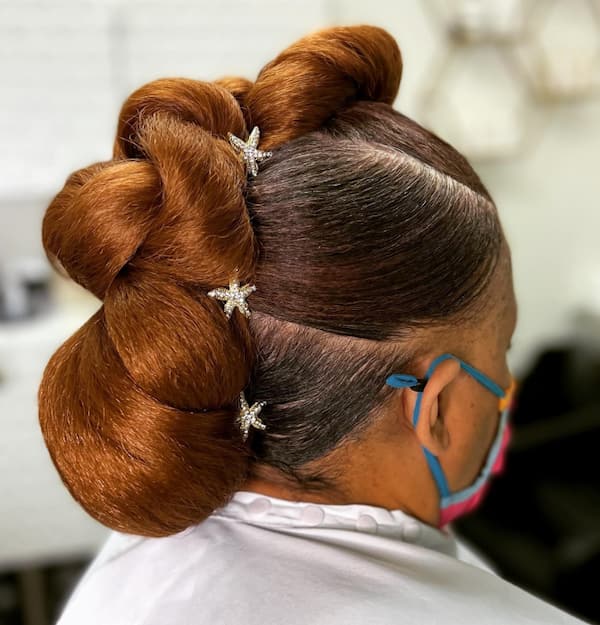 18+ updo weave hairstyles for black women