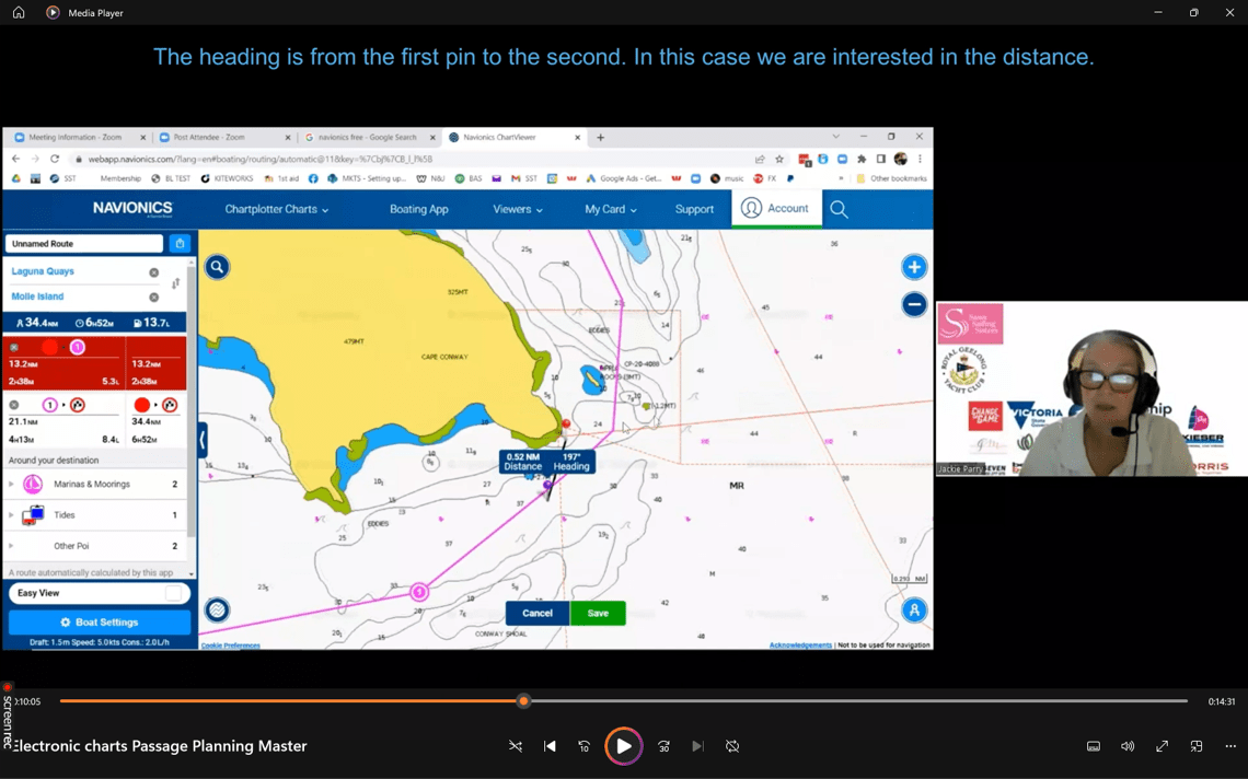 Passage Plan with electronic charts online course