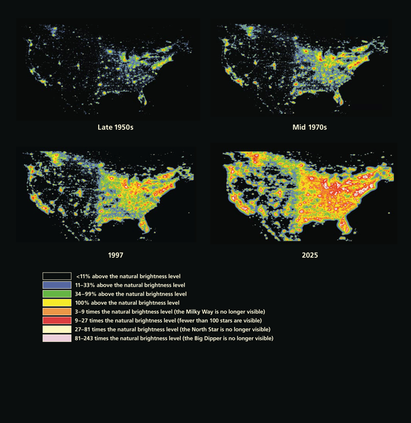 Light Pollution Images Changes In Light Pollution With Scale 