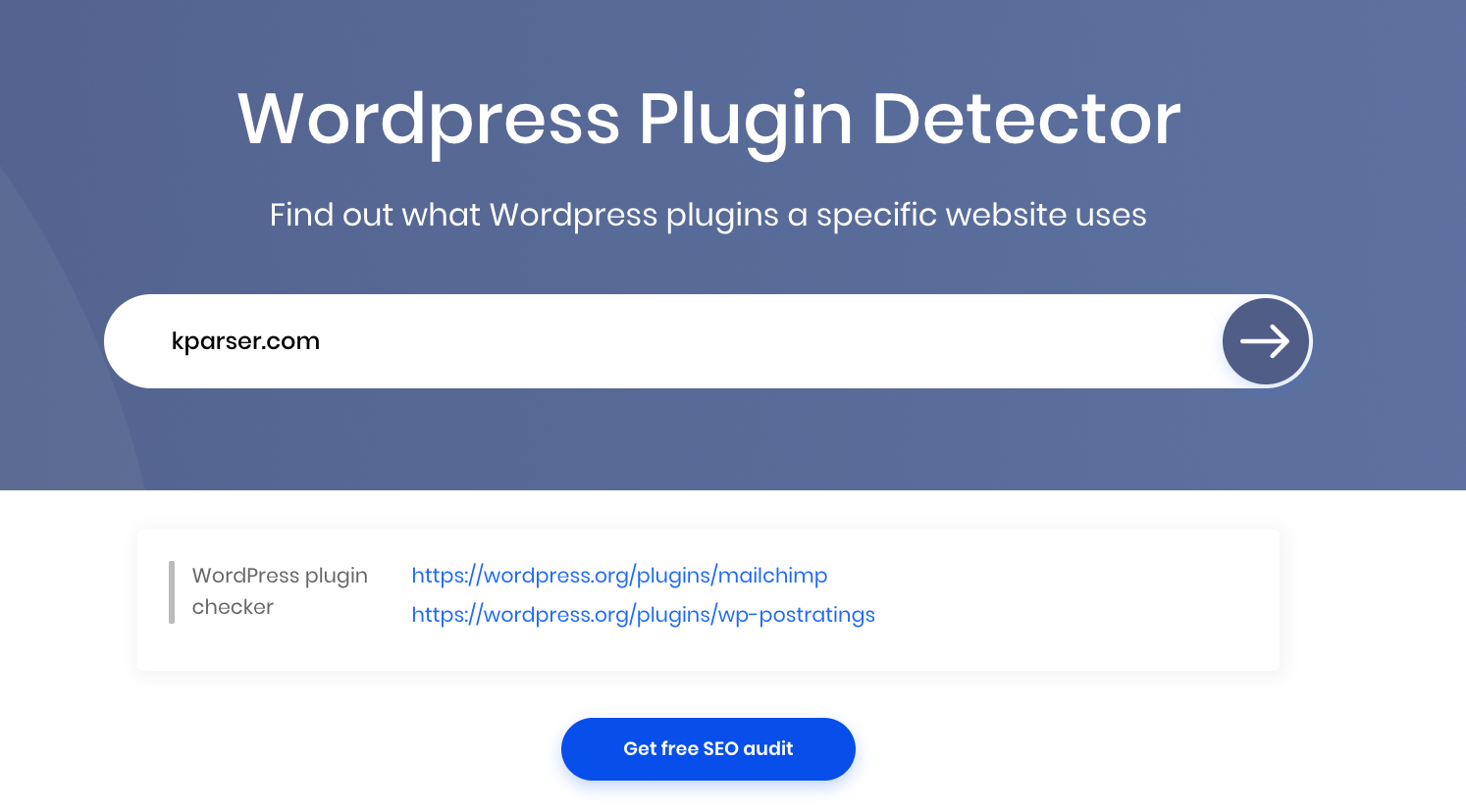 If you find a website built using wordpress and want to know how they created it, wp . Wordpress Plugin Detector Check What Plugins Are Used á