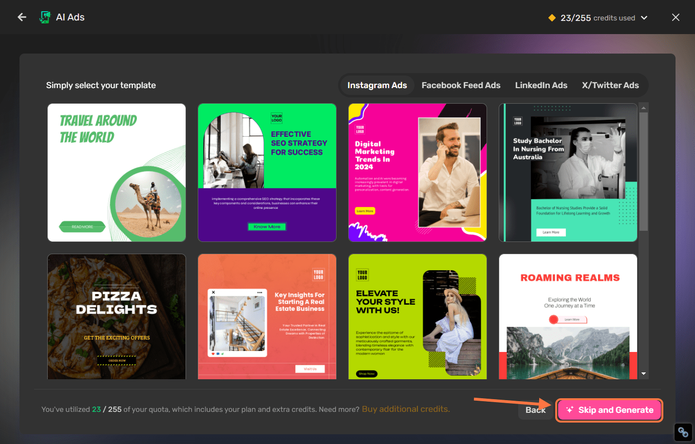 How To Create Ads With Simplified - Premium Light Design Gallery - Mobile
